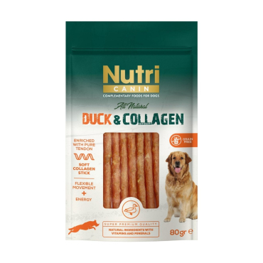 nutri canin ördekli köpek ödül collagen 80gr